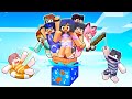 10 FRIENDS On ONE WATER BLOCK In Minecraft