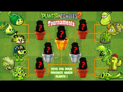 PvZ2 TOURNAMENT - All Best Green Plants - Who Will Win? Plant vs Plant.