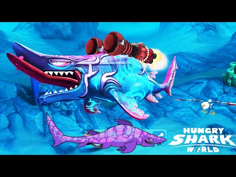 Hungry Shark World - Dark Magic Shark and Baldr Shark Unlocked New Update Gameplay