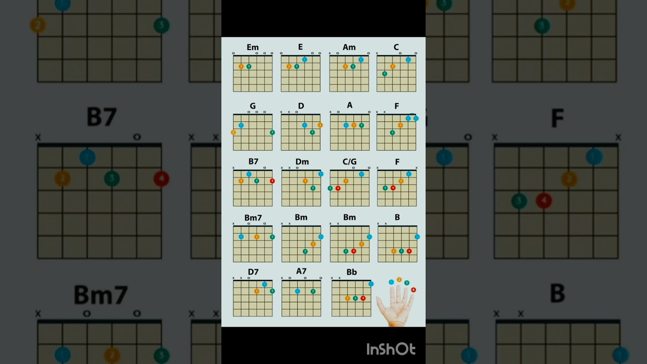basic guitar chord chart #guitarchords #guitarlesson