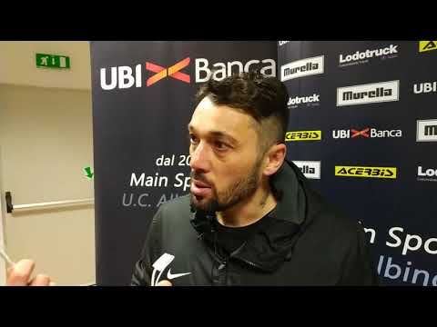 Mister Di Donato al termine di Albinoleffe-Arezzo 1-1