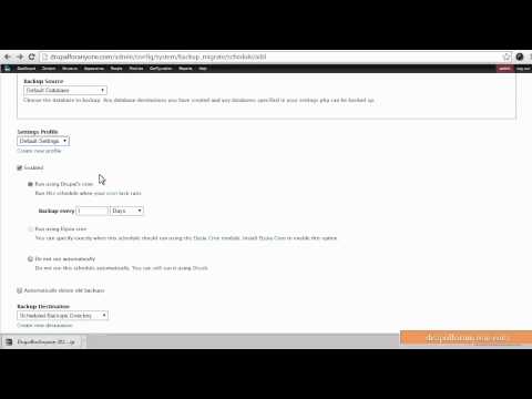 Backup a Drupal 7 website easily with Backup & Migrate module