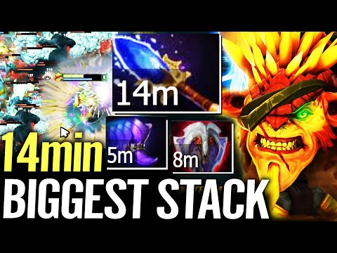 🔥 W33 Bristleback WTF MID — 14min Aghanim + Vanguard + Boots Biggest Stack Fast Farm Dota 2 Pro