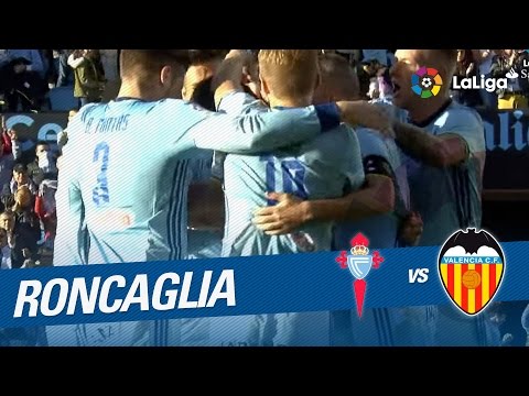 Goal of Golazo de Roncaglia (1-1) Celta de Vigo vs Valencia CF