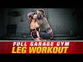 Full At Home Leg Workout For Muscle Gain (GARAGE GYM TOUR)
