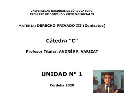 Contratos  Unidad 1   1ra parte UNC 2020, Varizat Cat  C