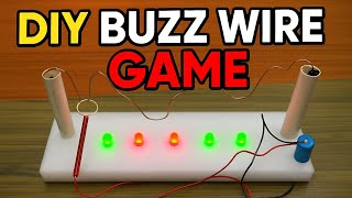 "DIY Buzz Wire Game 🎉 | How to Make a Fun & Easy Electric Game at Home!"