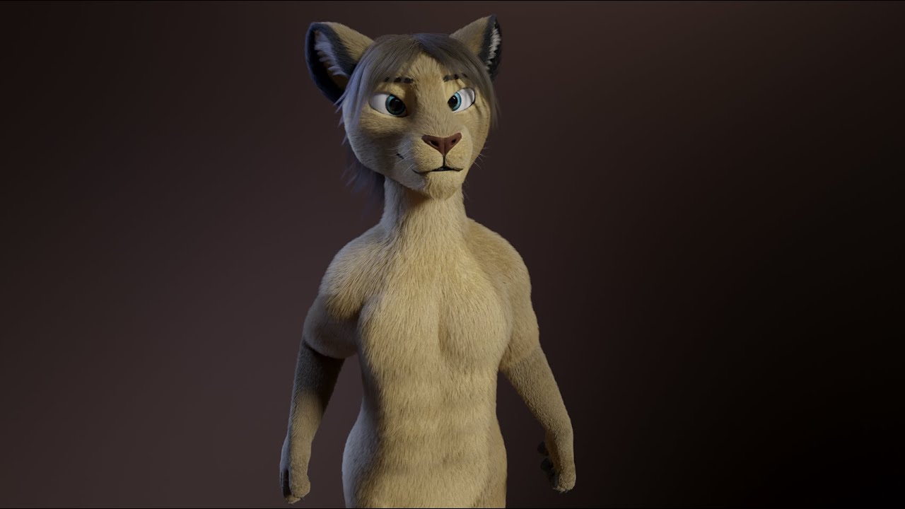 Logan Anthro Lion 3D Model