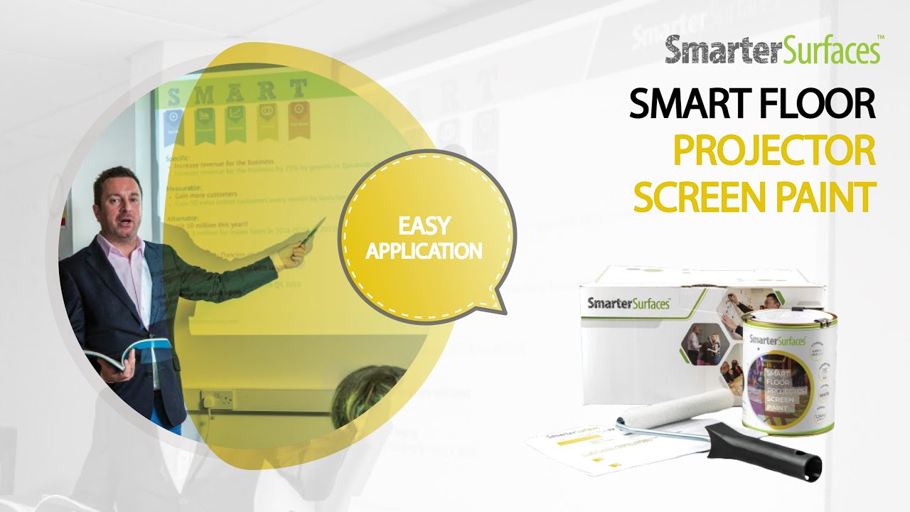 Smart Floor Projector Screen Paint Installation Video