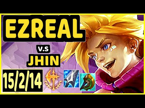 RAKIN (EZREAL) vs JHIN - 15/2/14 KDA BOTTOM ADC GAMEPLAY - BR Ranked DIAMOND