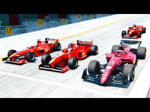 Ferrari F1 2022 vs Ferrari F1 1997-1998-1999 at Spa Francorchamps GP