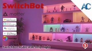 SwitchBot RGBICWW Strip Light | Crea i tuoi colori personalizzati in un attimo