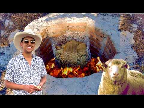 Real Mexican BBQ (Barbacoa) Cooking Lamb Underground in Michoacan Mexico