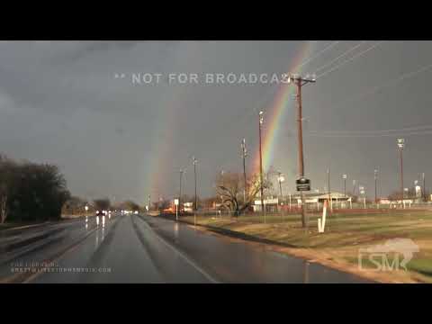 03-14-2022 Kemp, TX - Severe Storms, Large Hail and Vibrant Rainbow
