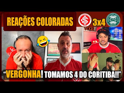 REAÇÕES dos COLORADOS - INTERNACIONAL 3x4 CORITIBA - VAMOS RIR DO INTER!