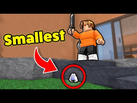 Cheating in MM2 with the SMALLEST avatar ever.. (Roblox)