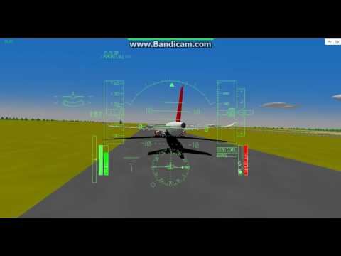 YSFlight Sim Gatwick 25Knot crosswind 10deg. A350 Pt 2.