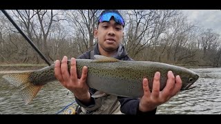 Steethead FIshing: Rocky RIver with egg sack and ultra light