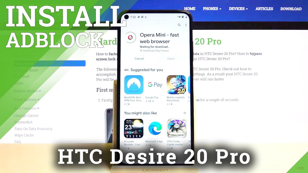 How to Download and Install Browser with AdBlock in HTC Desire 20 Pro -Block ADS