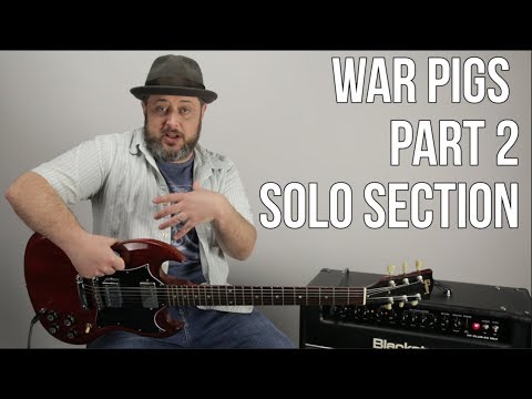 Black Sabbath "War Pigs" Guitar Lesson Part 2 (Solo Section)