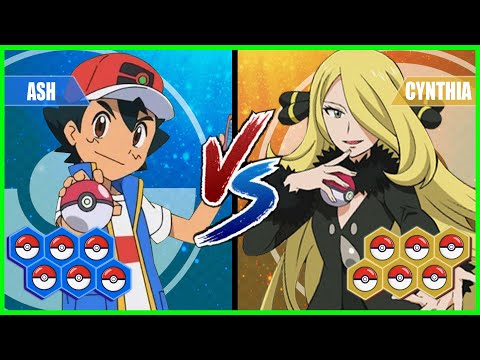 Pokemon Battle Pedia: Ash Vs Cynthia