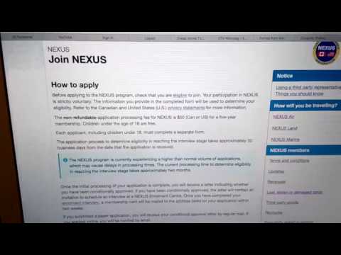 nexus renewal application