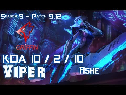 GRF Viper ASHE vs CAITLYN ADC - Patch 9.12 KR Ranked