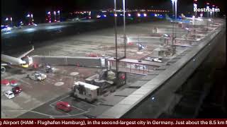 Retracting a Jet Bridge From An Aircraft After Passengers Have Finished Boarding At Hamburg Airport