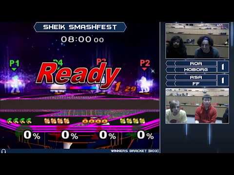 Sheik Smashfest - Asa & FF vs Cruelscotty & Kaho - Losers Bracket - Melee Doubles