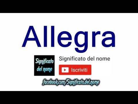 Significato del nome Allegra