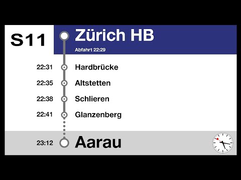 ZVV Ansagen, S11 (Zürich HB-Aarau) | DPZ KISZ