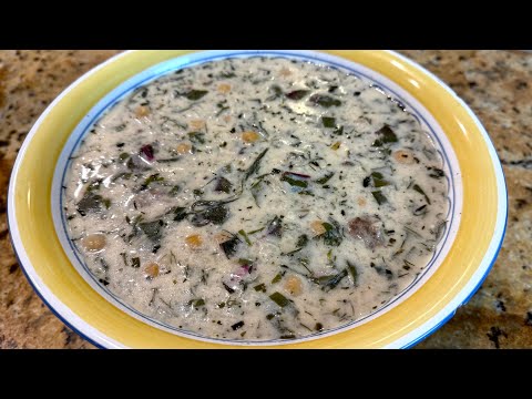 Yogurt Soup (Ash-e-Doogh) - Cooking with Yousef