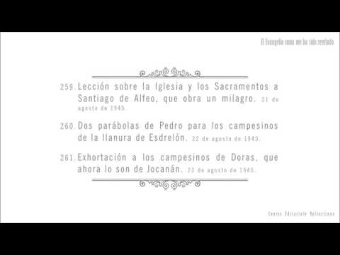 El Evangelio como me ha sido revelado: 259-261