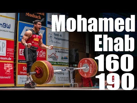 Mohamed Ehab (81.6kg) 160kg Snatch 190kg Clean and Jerk - Weightlifting Bundesliga 2019-02-16