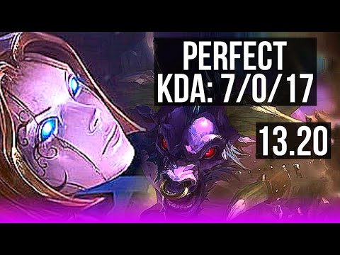 ORI & Jinx vs ALISTAR & Ziggs (SUP) | 7/0/17, Rank 3 Ori, Godlike | JP Challenger | 13.20