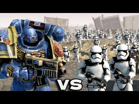 30 Space Marines (Warhammer 40K) vs 1000 First Order Stormtroopers (Star Wars)