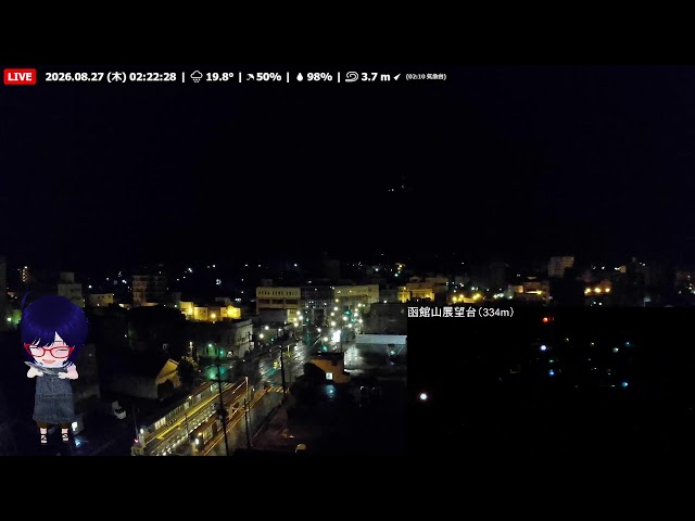 函館山と十字街
