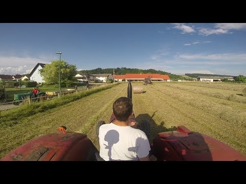 Foin 2018 Alsace/Fauchage, fanage,andainage, pressage et transport