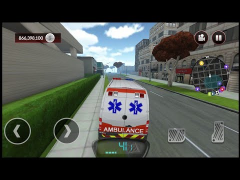 Ambulance Car ride on the road Drive for speed simulator #3