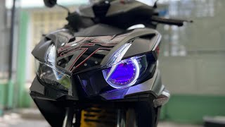 Winner X v3 Xám Bạc Siêu Đẹp lên bi cầu led Siêu Sáng tại Cần Thơ