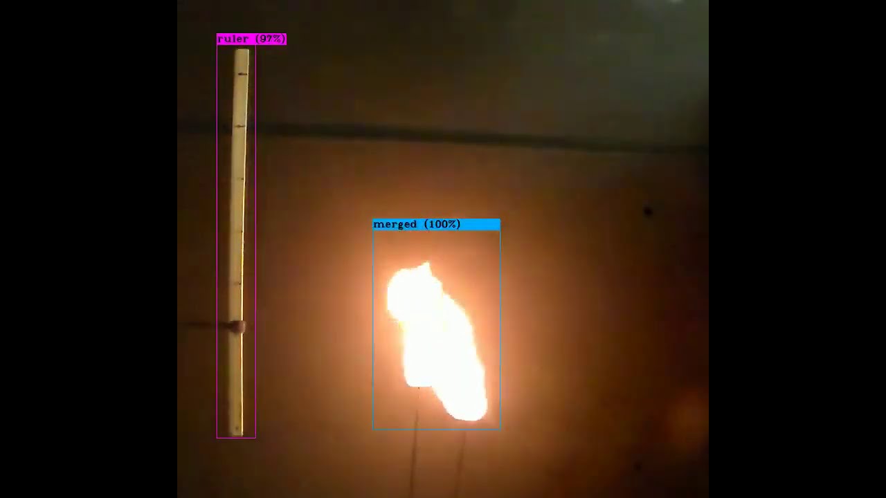Object detection flame merging