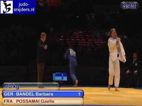 Judo 2009 Birmingham: Bandel (GER) -Possamai (FRA) [-70kg].