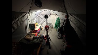 From the New Ice Fishing Tent on Ice: Joe Holland is live!