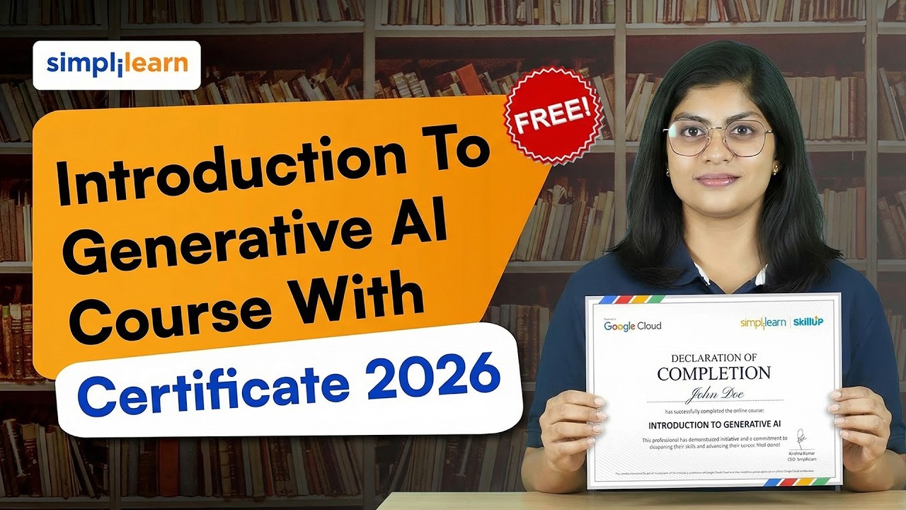 Free Introduction To Generative AI Course With Certificate | Generative AI Tutorial | Simplilearn
