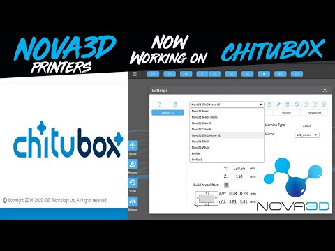 How to set ChituBox (and CB PRO) to SLICE Models for NOVA3D Printers