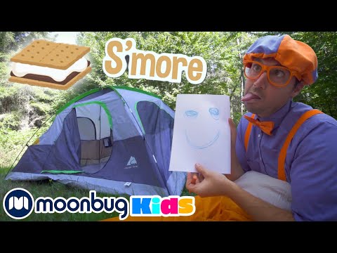 Blippi Goes Camping & Makes S'mores! | Educational Videos for Kids | Moonbug Kids TV