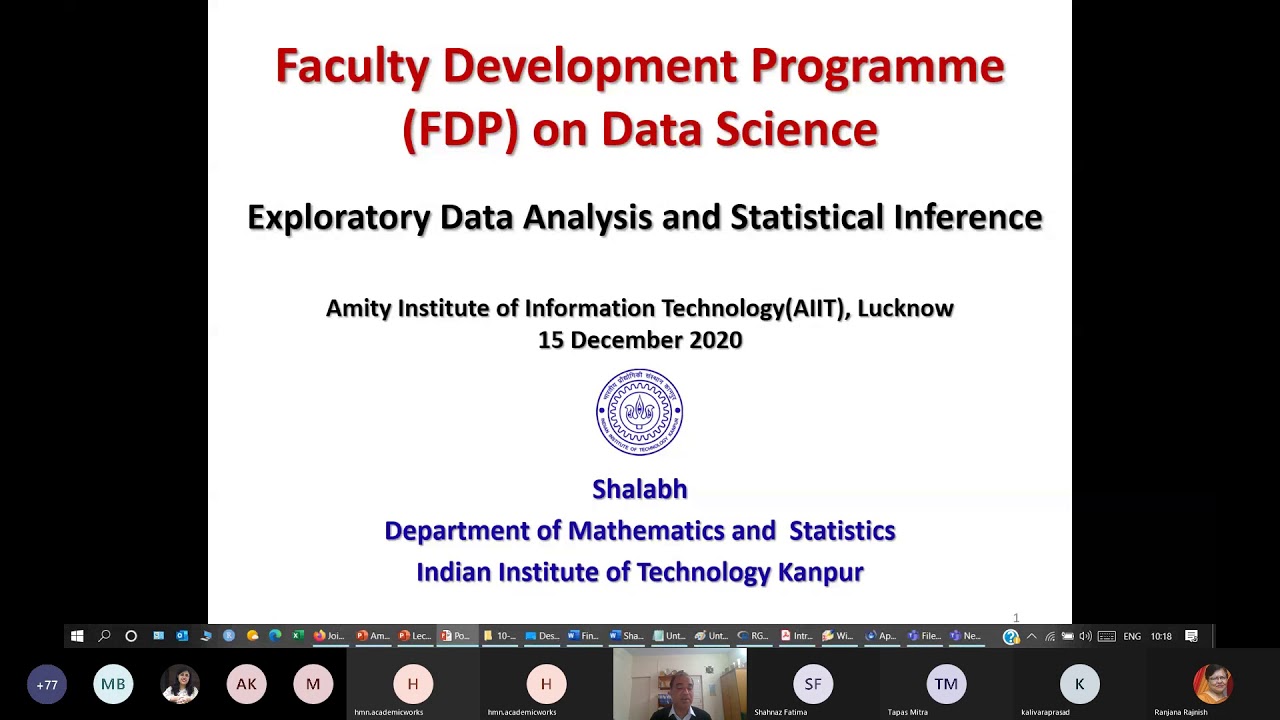 Five days online ATAL FDP on Data Science