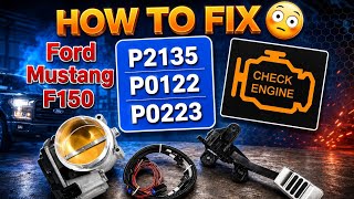 How To Fix:  P2135 P0122 P0223 Ford Mustang F150