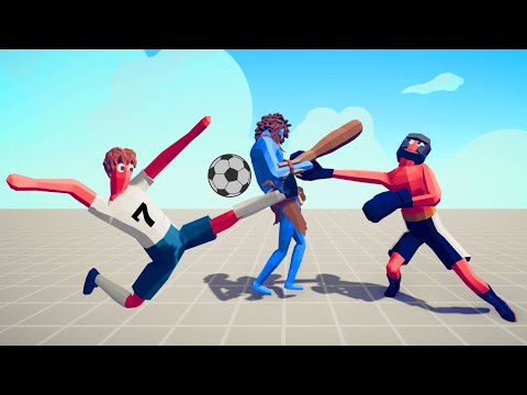 SOCCER PLAYER + BOXER vs EVERY UNITS | TABS - Totally Accurate Battle Simulator
