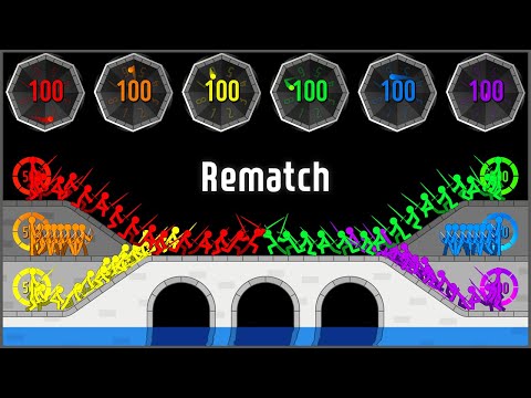 3v3 Bridge Clash (Rematch) - Stickman & Ragdoll Fight